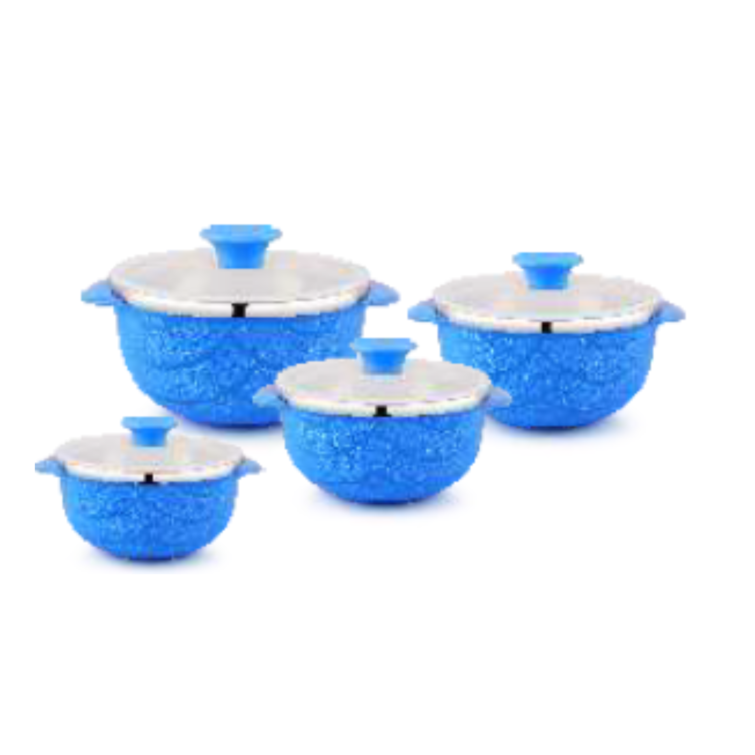 Besto Curvy Aura Serving Bowl Set, Blue