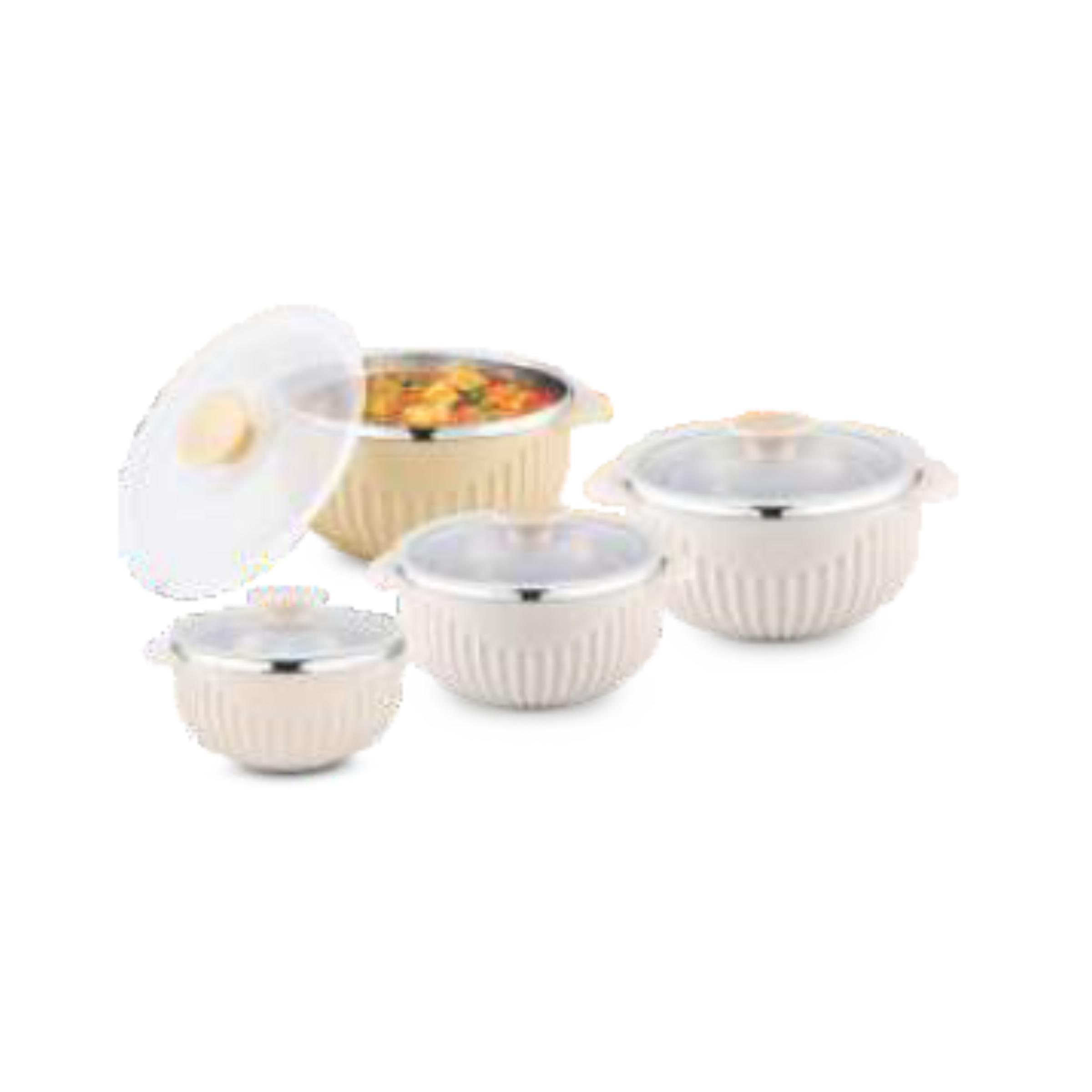 Besto Linea Aura Serving Bowl Set, White