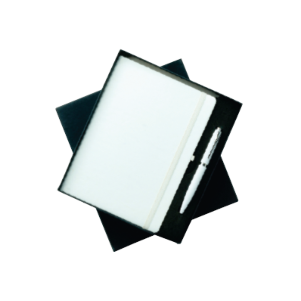 Rising Enterprises A5 Dairy and Pen Combo Gift Set, White