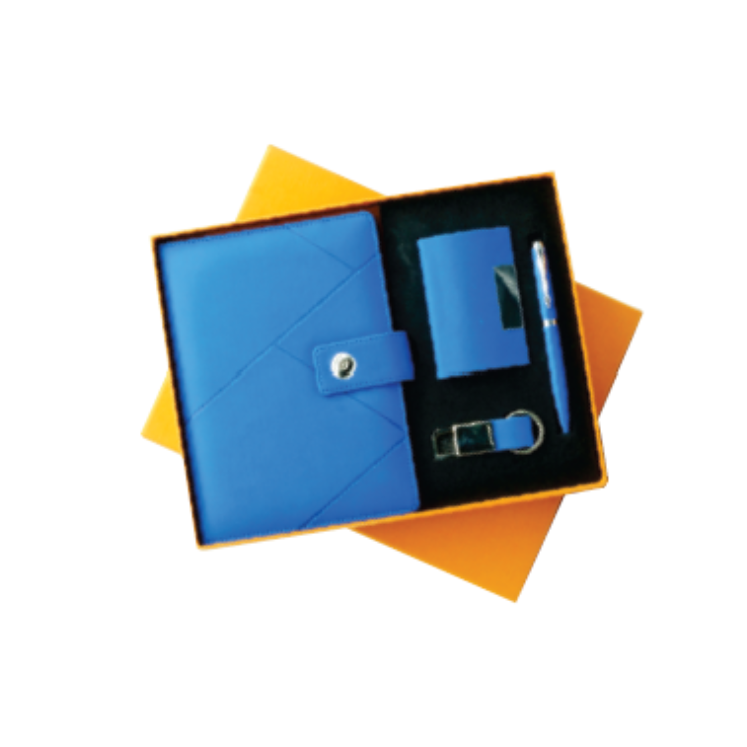 Rising Enterprises A5 Dairy, Keychain, Cardcase and Pen Combo Gift Set, Blue