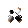 Rising Enterprises Cork Bottom Ceramic Coffee Mugs With Lids