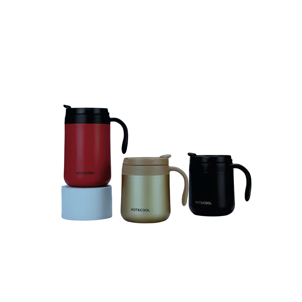 Rising Enterprises Stainless Steel Insulated Cup With Handle Lid