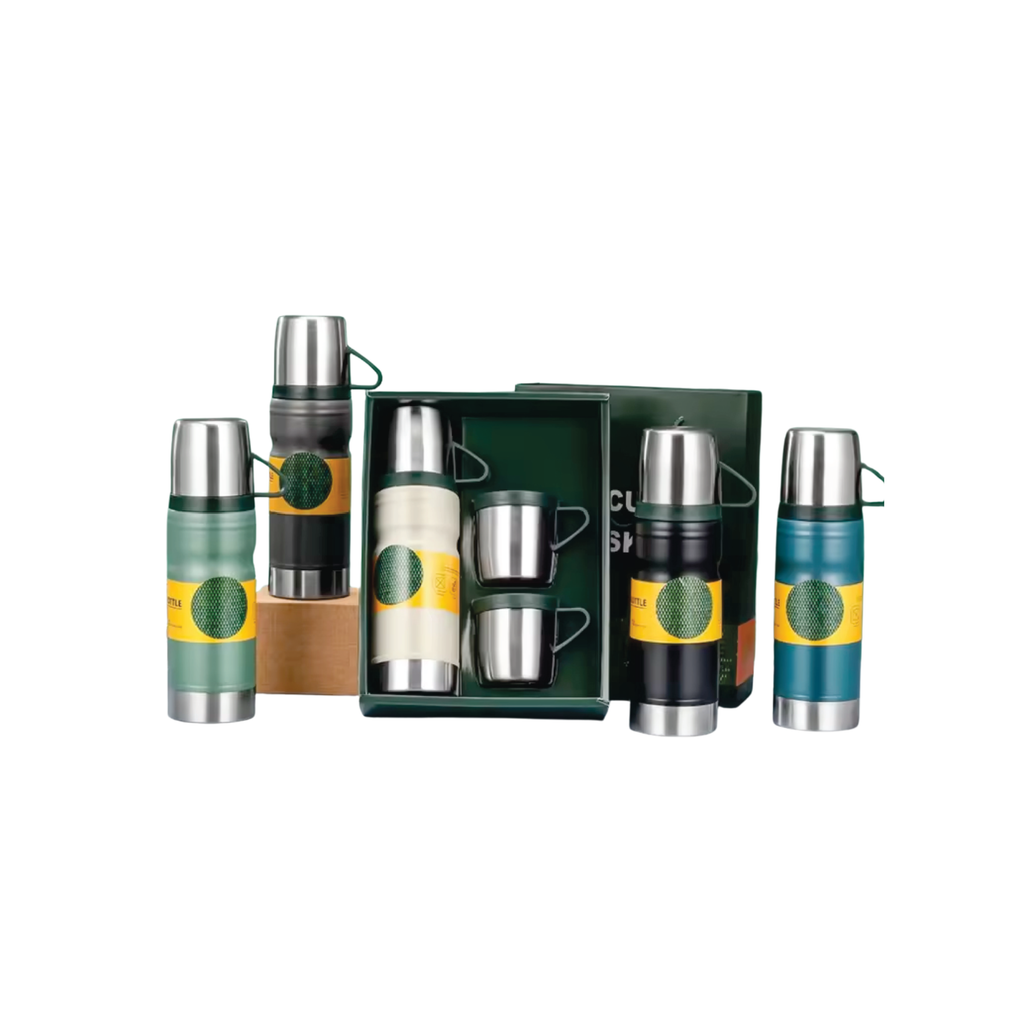 Rising Enterprises New Flask Vacuum Flask Gift Set, White
