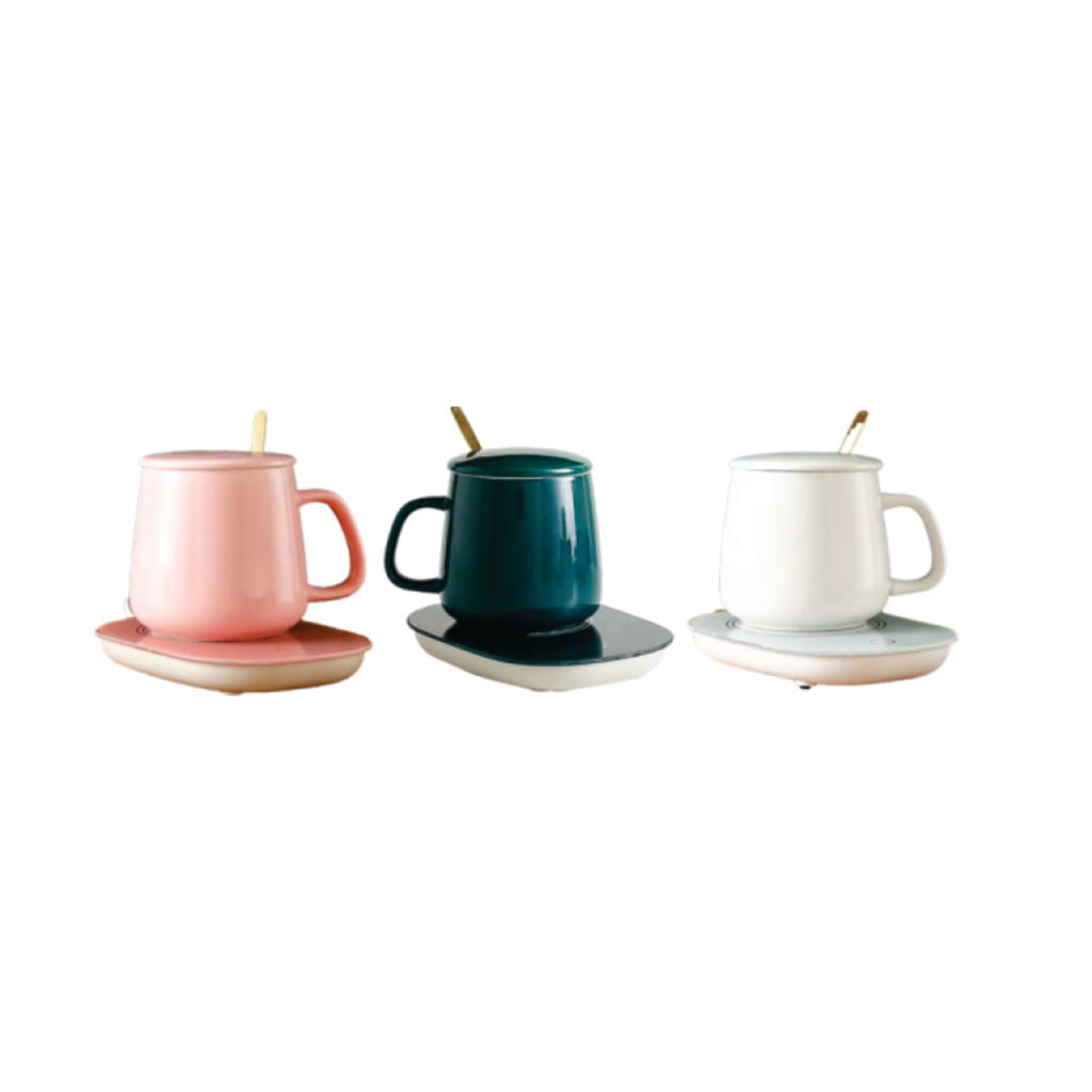 Rising Enterprises Ceramic Coffee Mug With Electric Warmer, Green